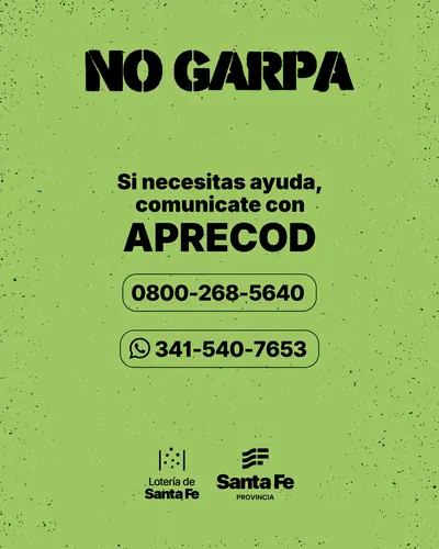 Placa de verde 15 con los teléfonos de APRECOD
